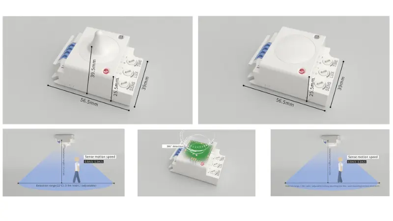 PDLUX пуска PD-MV1029A & PD-MV1029B 5.8GHz микровълнови сензори за интелигентно вътрешно осветление